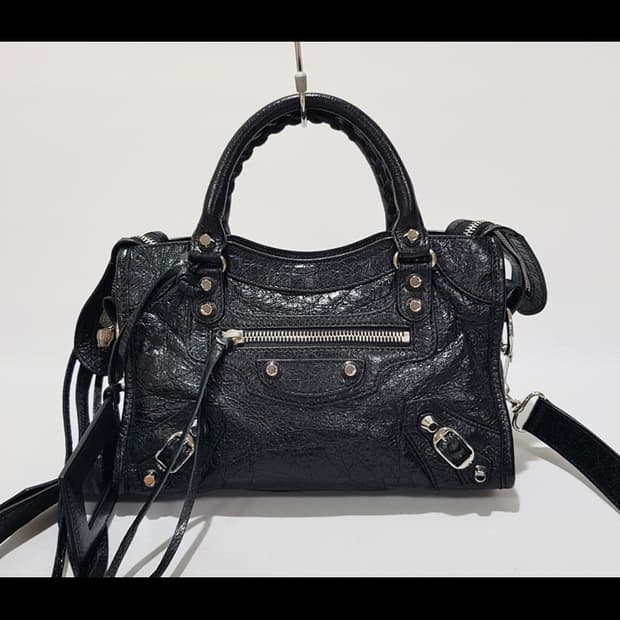 발렌시아가 모터백 미니 은장 블랙