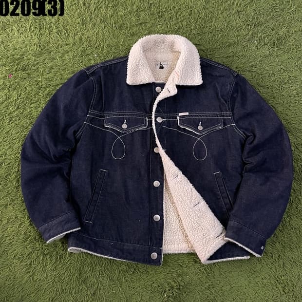 캘빈클라인 데님 무스탕 자켓