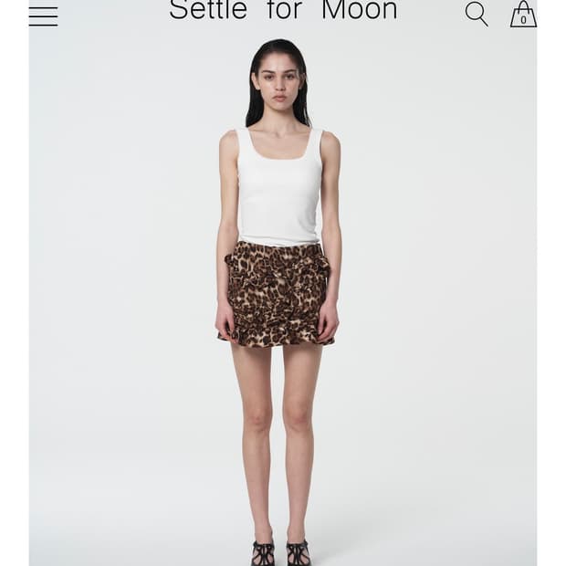 세틀포문 Leopard frill skirt