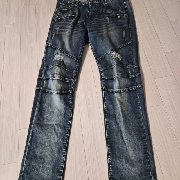 빈티지 바이커 데님 팬츠 (진마인드/33-34사이즈)