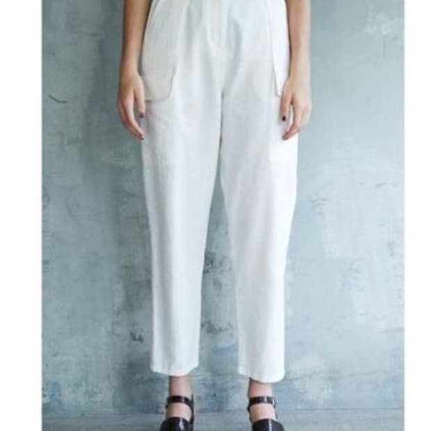  MOUSSY Linen Blend Mil Tapered Pant 