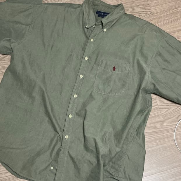폴로 카키 긴팔 남방 셔츠
