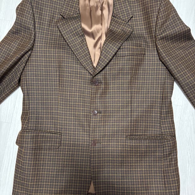 london fog 빈티지 체크 울 자켓