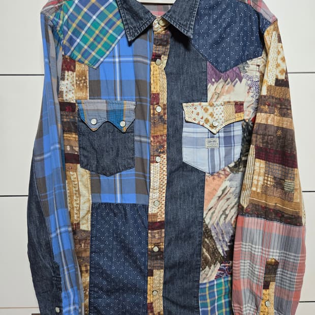 폴로 랄프로렌 데님앤서플라이 패치워크 웨스턴 셔츠