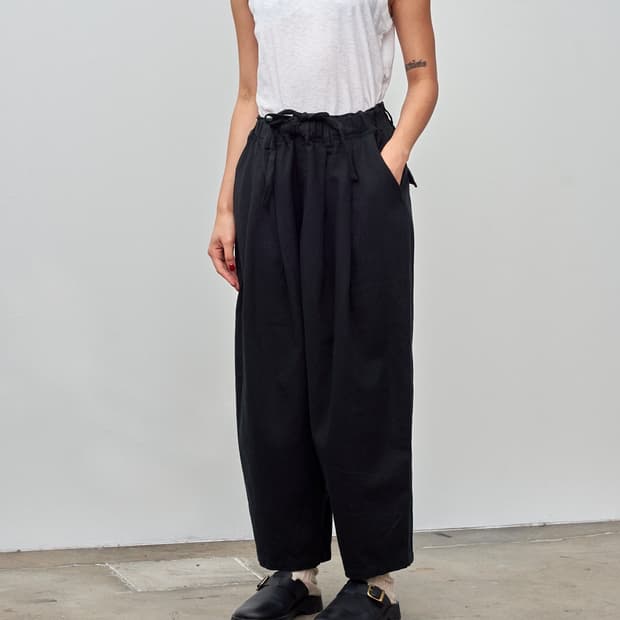 요지 야마모토 큐프로 와이드 스트링 팬츠