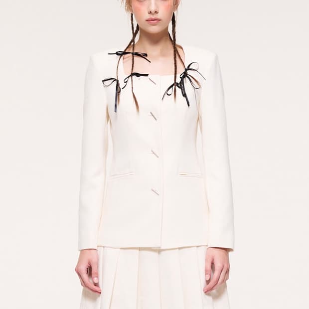 [새상품] 에트몽 스퀘어 넥 롱 드위드 자켓 S