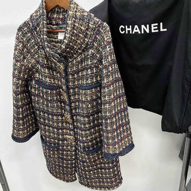 여) 샤넬 캐시미어 트위드코트 