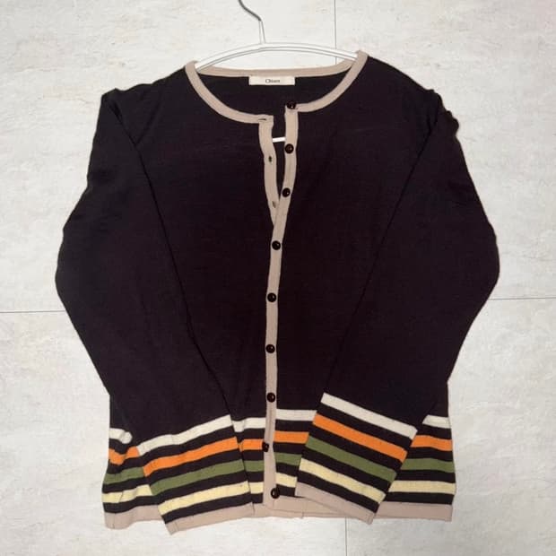 모리st 스트라이프 패턴 가디건