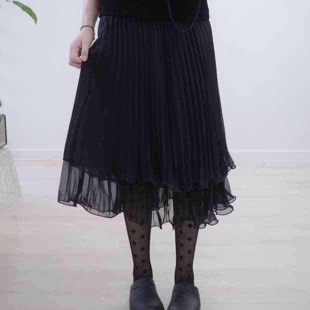 Japan layered pleats Skirt