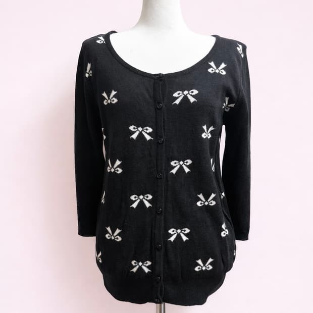 Olive des olive 로걀 리본 가디건