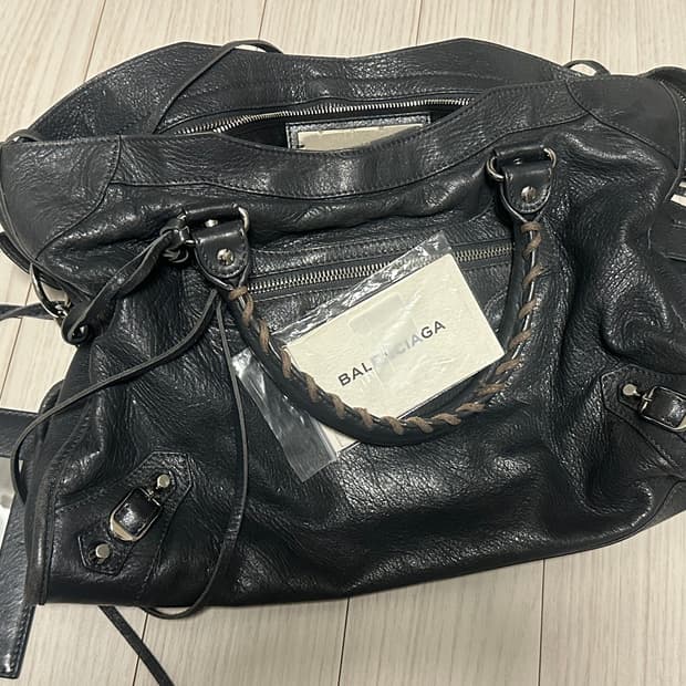 발렌시아가 모터백 미디움 그레이