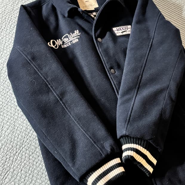 반스 네이비 코치 자켓