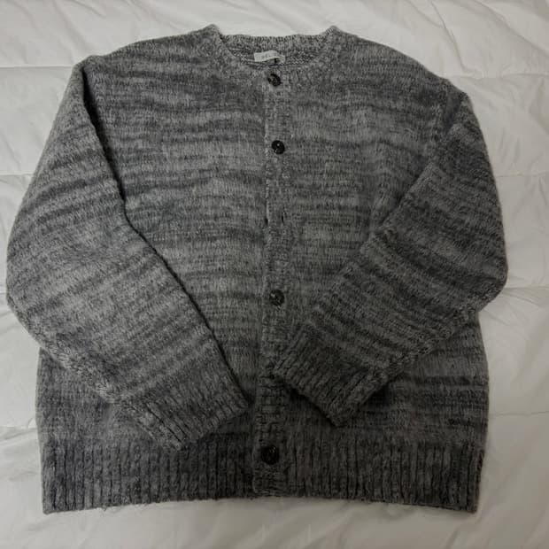 [100] 24f/w 벨리에 브러쉬드 탐 가디건 포그 그레이