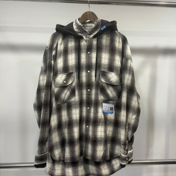 MIHARA YASUHIRO — 2023/24 체크 후드 셔츠