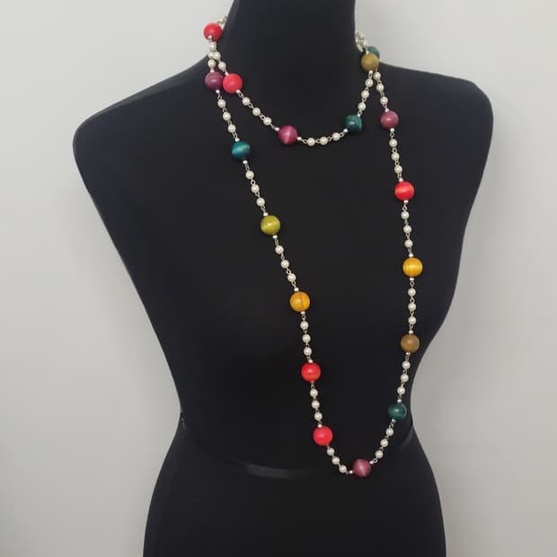 wood vintage necklace