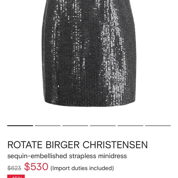 ROTATE BIRGER 시퀸 튜브탑 원피스 / 미니 드레스