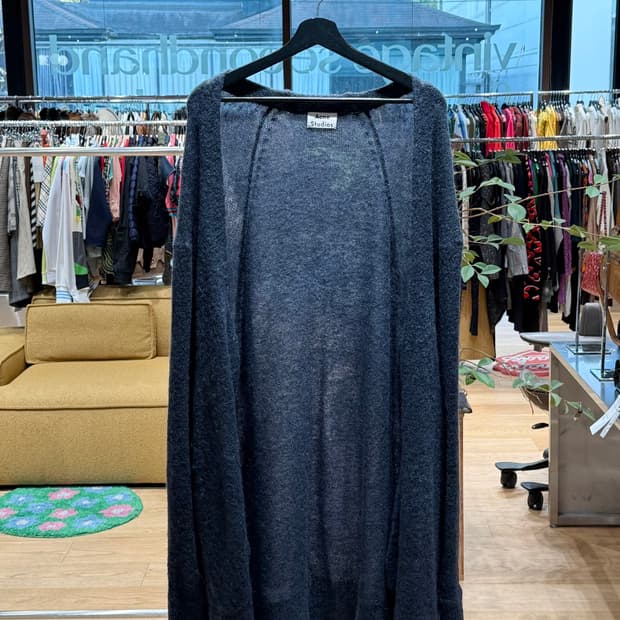 아크네 스튜디오 AW15 네이비 모헤어 가디건 