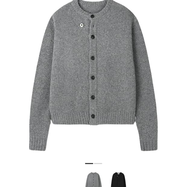 토니웩 베이비 알파카 브러시드 크루넥 가디건 그레이색상 m 구합니다