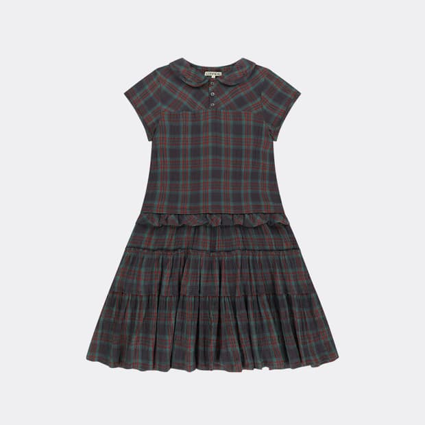 코이세이오 로우 엣지 체크 원피스2