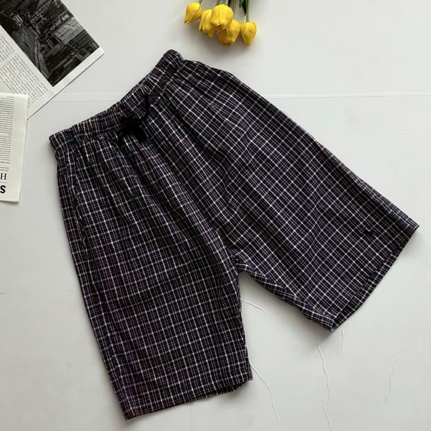 Polo 폴로 스포츠 빈티지 체크 패턴 하프 팬츠