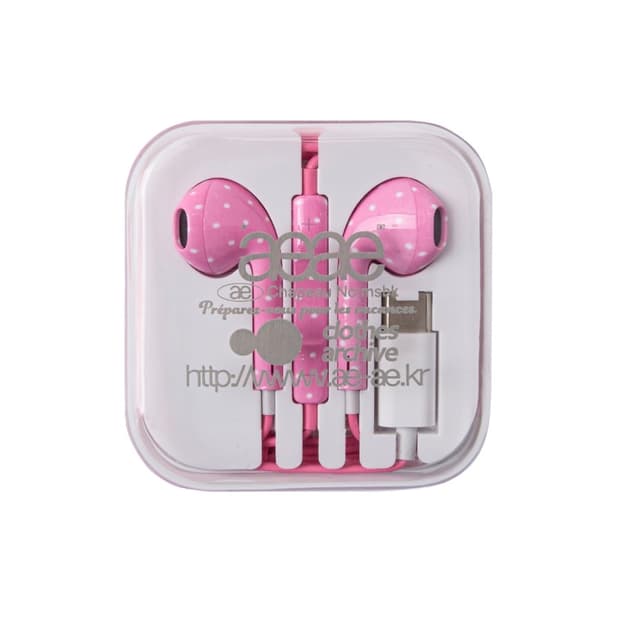 aeae 이어폰 c타입 핑크도트