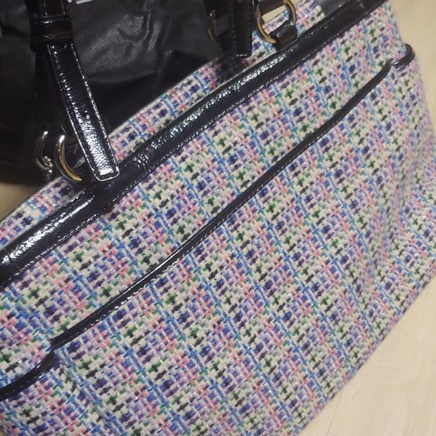 코치 트위드백 멀티컬러 m