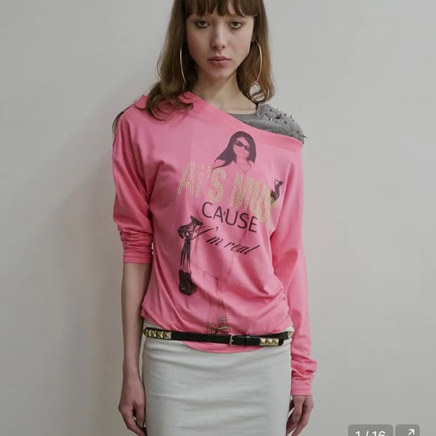 스컬프터 urban muse tee 어반 뮤즈 티 핑크