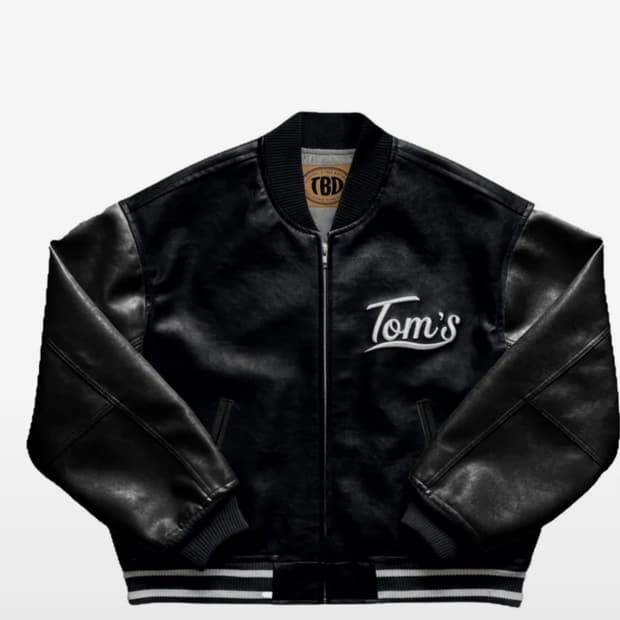톰스벌스데이 TBD 바시티 봄버 자켓 올블랙 1사이즈