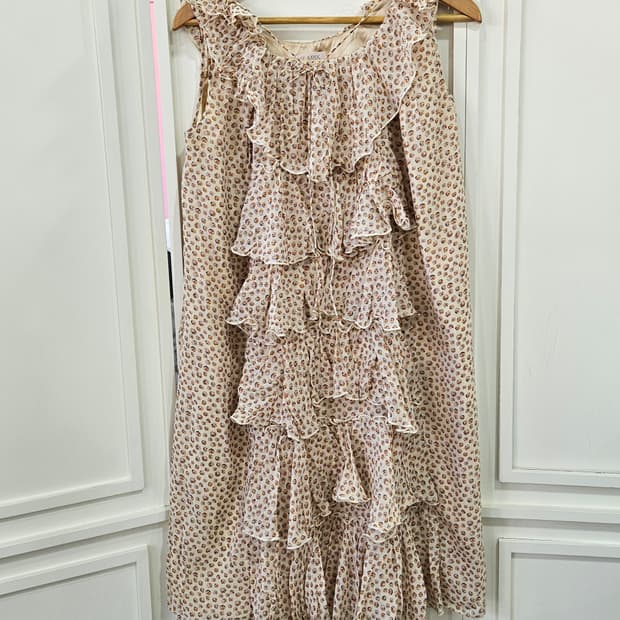 DICE KAYEK실크 프릴 원피스