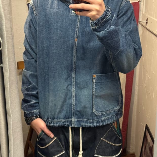 USA VINTAGE 데님 아노락 후드 자켓 중청