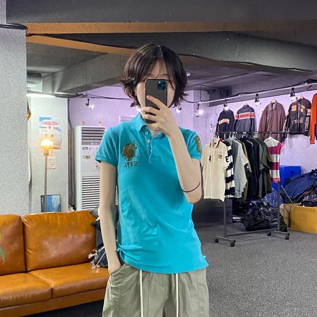 폴로 랄프로렌 USPA 빅포니 스카이 카라티 B5254 