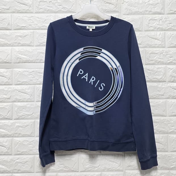 겐조 네이비 PARIS 맨투맨 S