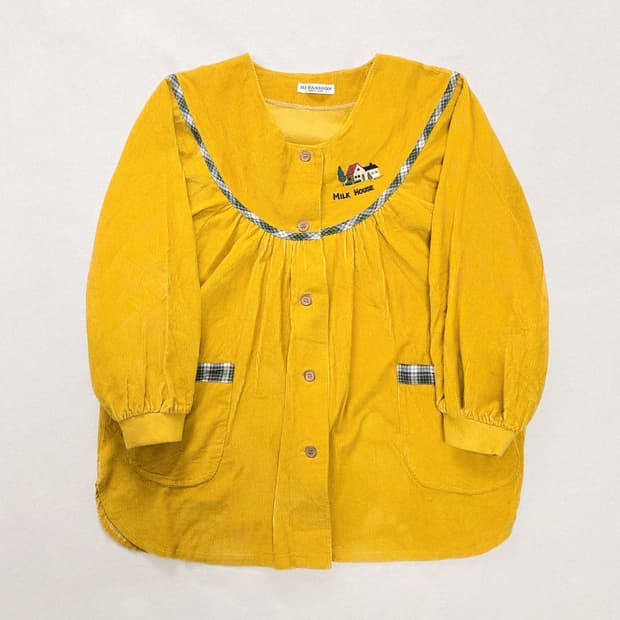 코듀로이 러블리 빈티지 요크블라우스