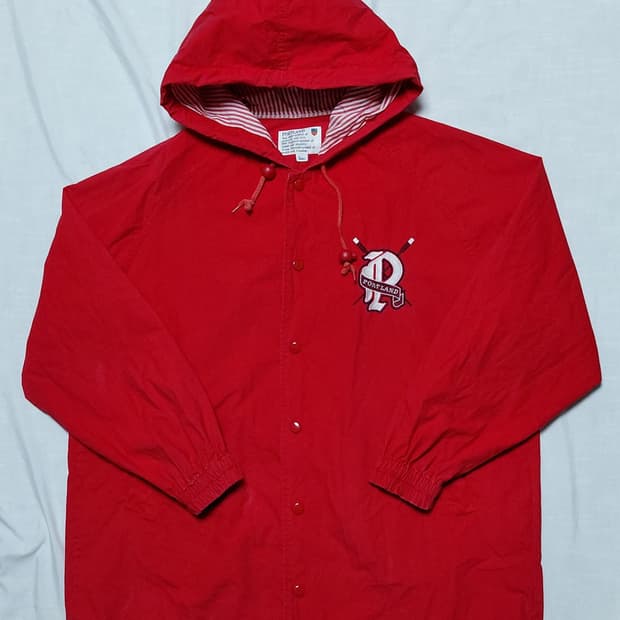 [VINTAGE] 포틀랜드(PORTLAND) 재팬 라인 레드 후드 코치 