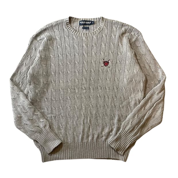 폴로 골프 케이블 니트