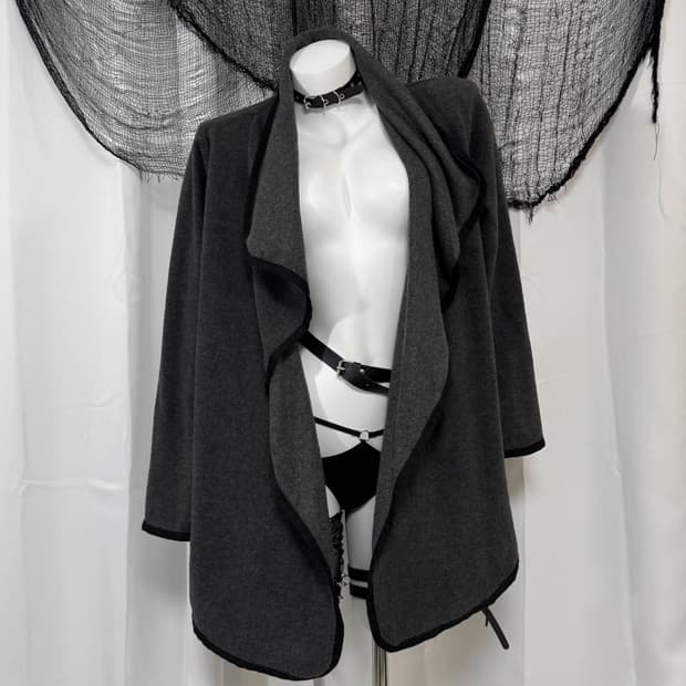 charcoal cardigan