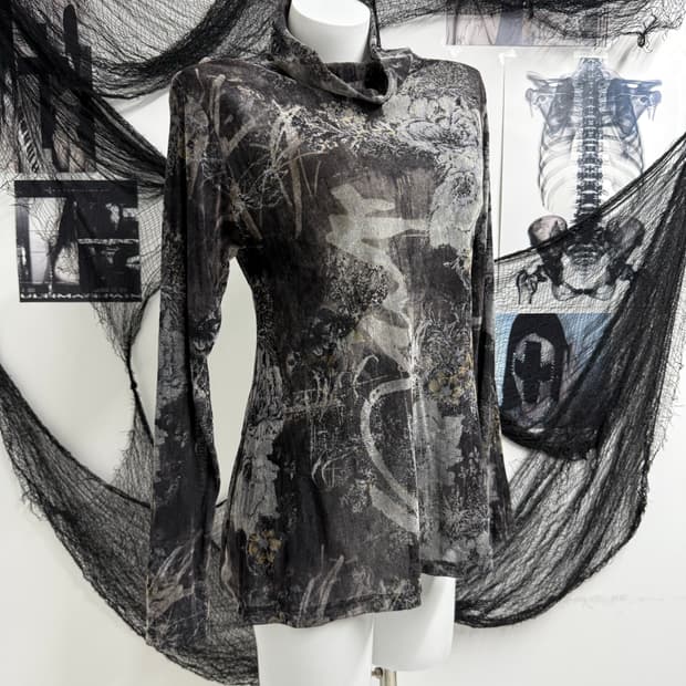 Oriental mood seethrough longsleeve 