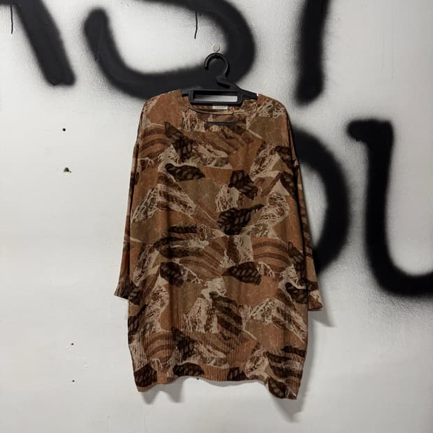 VTG 빈티지 그런지 히피 브라운 린넨 롱슬리브