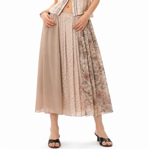 빈티지 모리걸 플라워 롱 스커트