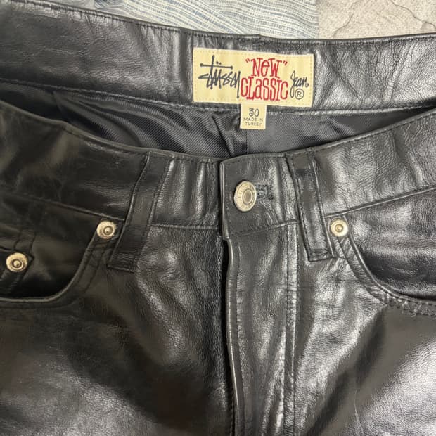 스투시 뉴클래식 레더팬츠 30