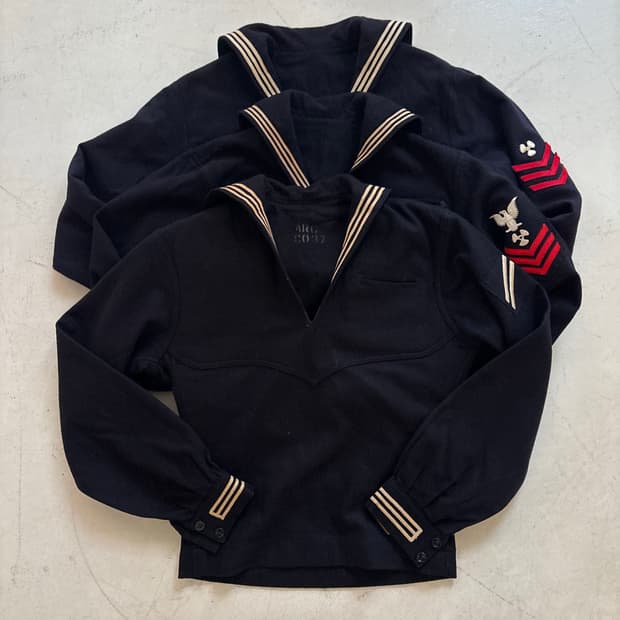 60's WWII USN Sailor Wool Uniform Shirt.