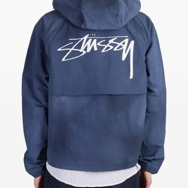 스투시 비치 쉘 자켓 네이비 XL