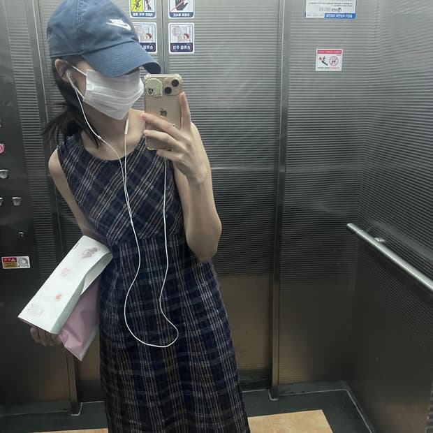 빈티지 데일리 체크원피스