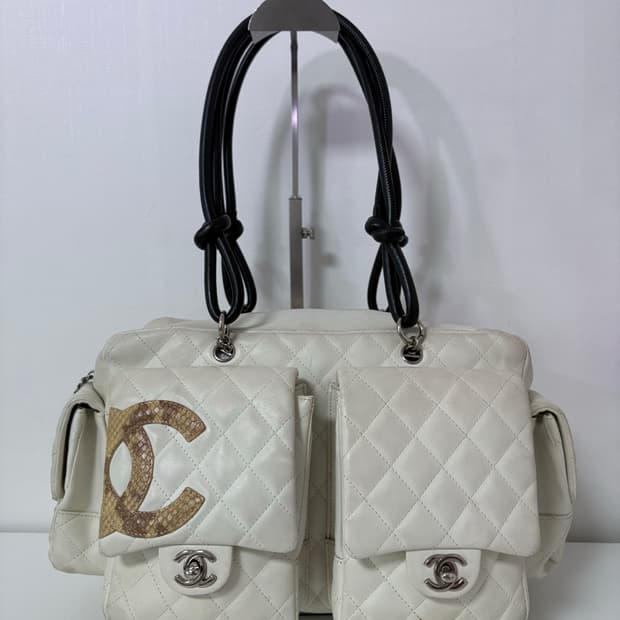 샤넬 깜봉 리포터 아이보리 숄더백