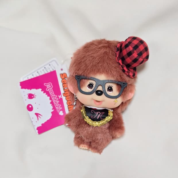 몬치치 x Jol 레드브라운 번개 키링