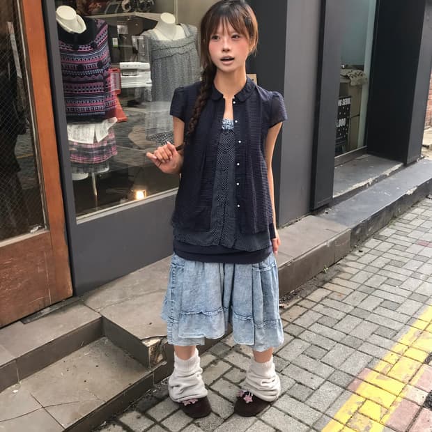 𖤐워싱 네이비 니혼진 set𖤐 