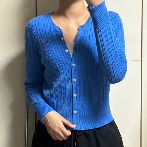 폴로 랄프로렌 코발드 블루 가디건