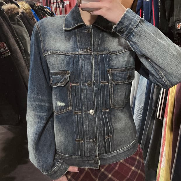 [IM]리바이스 워싱 진청 데님자켓