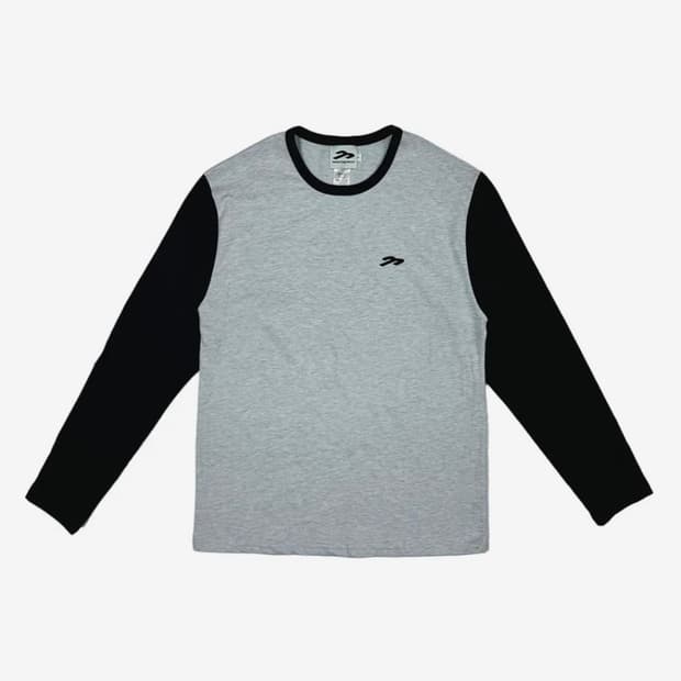 탄산마그네슘 혼 아플리케 배색 롱슬리브