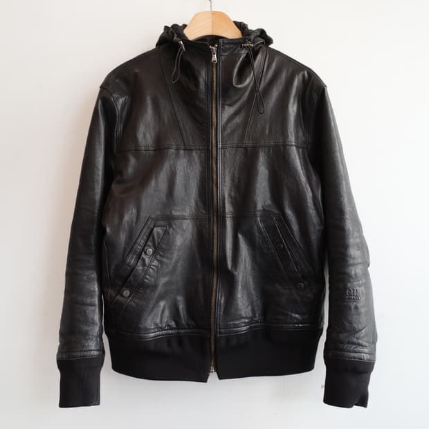 C.P COMPANY 양가죽 고글 집업 후디 